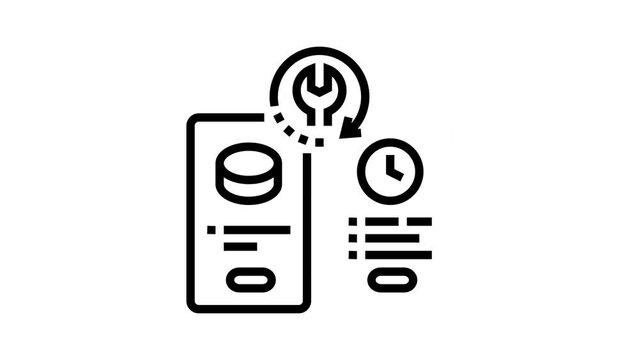 service options line icon animation
