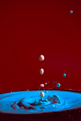 collision of moving water drops