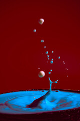 collision of moving water drops