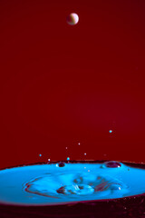 collision of moving water drops