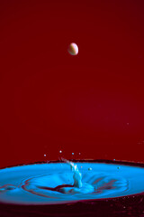 collision of moving water drops