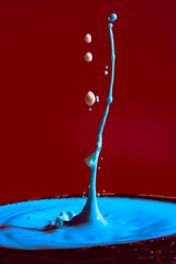 collision of moving water drops