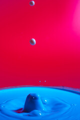 collision of moving water drops