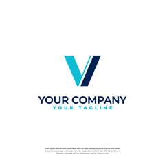 letter v initial logo in modern minimalist style