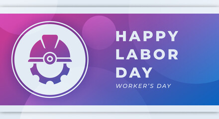Happy Labor Day Celebration Vector Design Illustration. Template for Background, Poster, Banner, Advertising, Greeting Card or Print Design Element