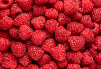 Macro photography of raw raspberry, background, fresh, healthy, juicy