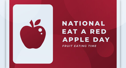 Happy National Eat a Red Apple Day December Celebration Vector Design Illustration. Template for Background, Poster, Banner, Advertising, Greeting Card or Print Design Element