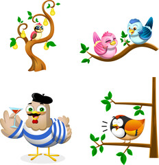 The 12 Days of Christmas Flat Design. Vector Collection Set Isolated On Transparent Background