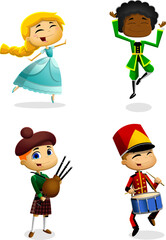 The 12 Days of Christmas Flat Design. Vector Collection Set Isolated On Transparent Background