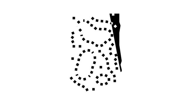 water bound macadam glyph icon animation