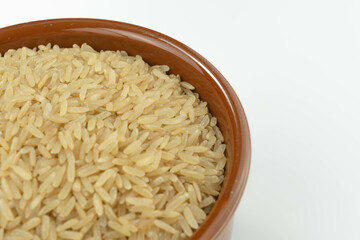 Tigela de Arroz Integral Detalhe Isolado