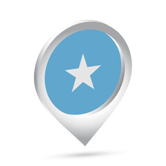 Somalia flag 3d pin icon