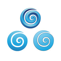 Swirly Round Blue Shapes
