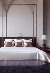 modern luxurious hotel bedroom