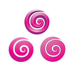 Swirly Round Magenta Shapes