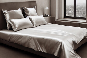 modern luxurious hotel bedroom