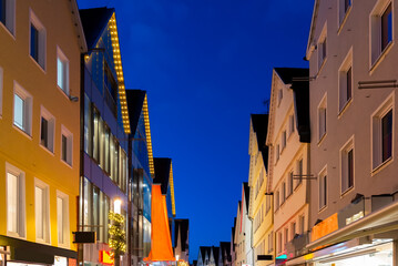 The down town of Reutlingen at Christmas time, Black Forest, Germany