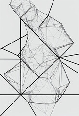 black and white abstract polygon background