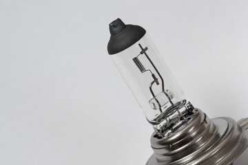 Halogen car lamp isolated on white background.