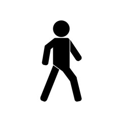 Walk man icon vector logo design template