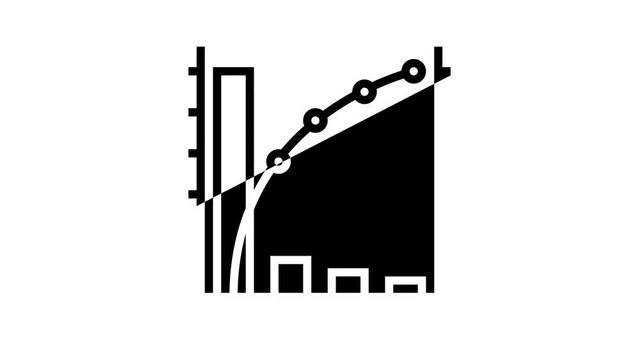 pareto chart line icon animation