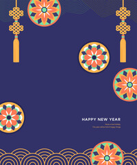 korean traditional flower pattern background