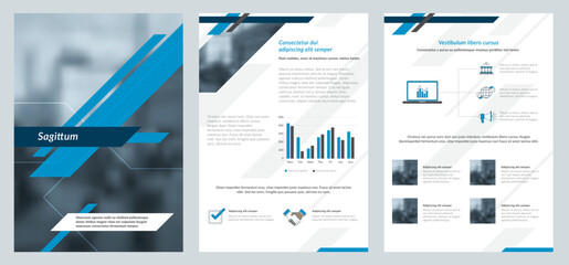 Business annual report creative design. Multipurpose template with cover, back and inside pages for corporate business annual report, brochure template, leaflet, magazine, pamphlet, flyer template.