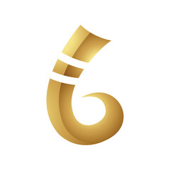 Golden Letter B Symbol on a White Background - Icon 2