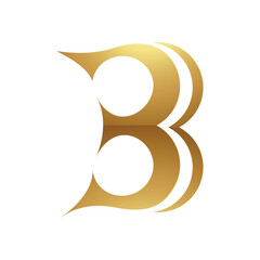 Golden Letter B Symbol on a White Background - Icon 7