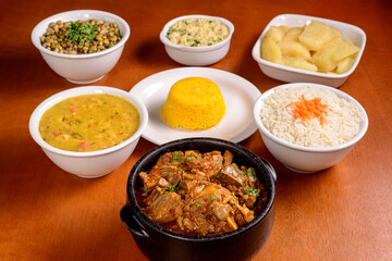 Goat meat cooked. Traditional cuisine from the northeast of Brazil.