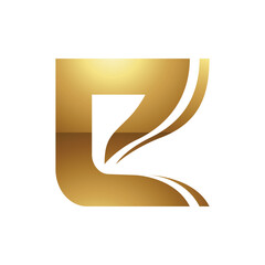 Golden Letter E Symbol on a White Background - Icon 6