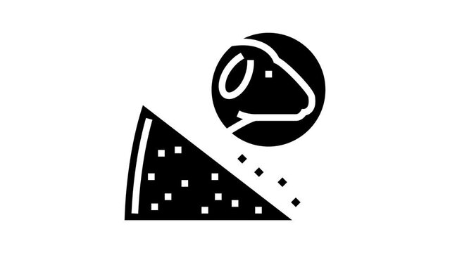 cheese sheep glyph icon animation