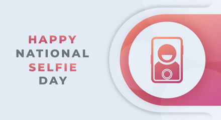 Happy National Selfie Day June Celebration Vector Design Illustration. Template for Background, Poster, Banner, Advertising, Greeting Card or Print Design Element
