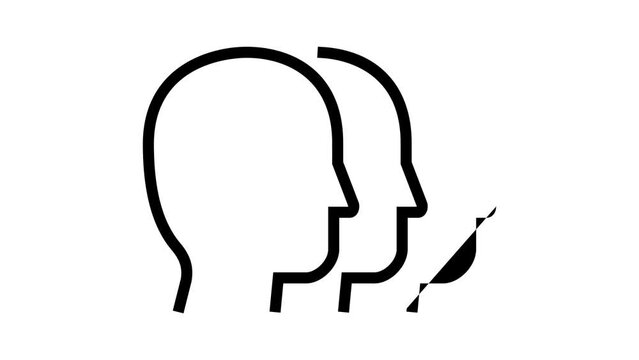 skin color line icon animation