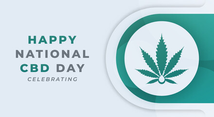 Happy National CBD Day August Celebration Vector Design Illustration. Template for Background, Poster, Banner, Advertising, Greeting Card or Print Design Element