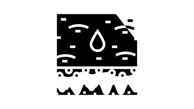 oily skin glyph icon animation