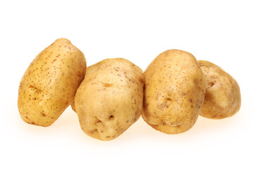 potatoes isolated on white background