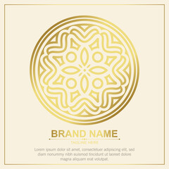 luxury ornament style line art logo