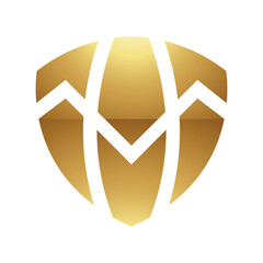 Golden Letter T Symbol on a White Background - Icon 2