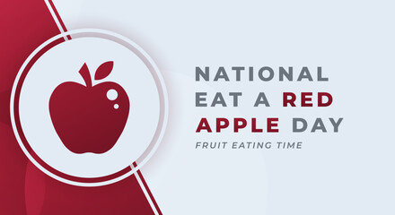 Happy National Eat a Red Apple Day December Celebration Vector Design Illustration. Template for Background, Poster, Banner, Advertising, Greeting Card or Print Design Element