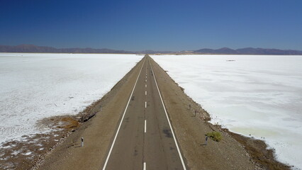 Famous salt flats in northwestern Argentina