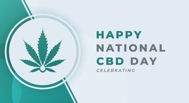 Happy National CBD Day August Celebration Vector Design Illustration. Template for Background, Poster, Banner, Advertising, Greeting Card or Print Design Element