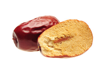  Fresh jujube on white background