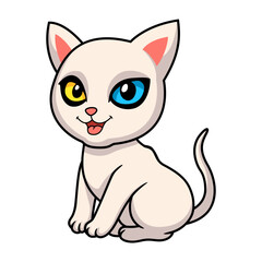 Obraz premium Cute khao manee cat cartoon