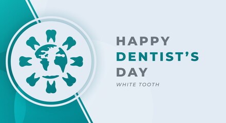 Happy Dentist’s Day Celebration Vector Design Illustration. Template for Background, Poster, Banner, Advertising, Greeting Card or Print Design Element