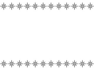 キラキラ星マークのフレームイラスト素材