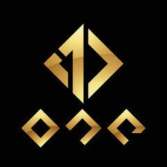 Golden Symbol for Number 1 on a Black Background - Icon 7