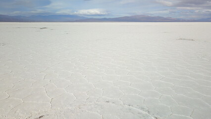 Fototapeta na wymiar Famous salt flats in northwestern Argentina