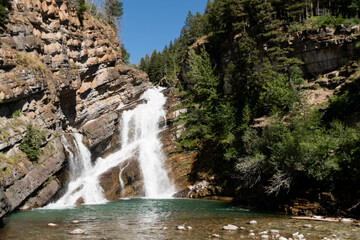 Obraz premium Views of Cameron Falls in Waterton National Park 