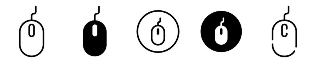 Conjunto de iconos de ratón de la computadora. Tecnología, herramienta. Concepto de cursor de la computadora. Dispositivo tecnológico de diferentes estilos. Ilustración vectorial